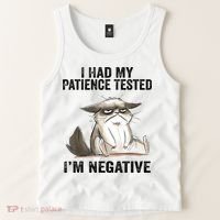 I Had My Patience Tested I'm Negative Cat Funny Sarcasm Tank Top thumb 2