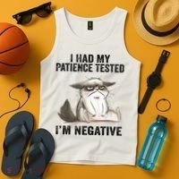 I Had My Patience Tested I'm Negative Cat Funny Sarcasm Tank Top thumb 4