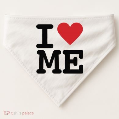 I Heart Me Self Love Gift USA-Made Doggie Bandana