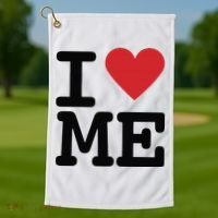I Heart Me Self Love Gift Golf Towel thumb 1