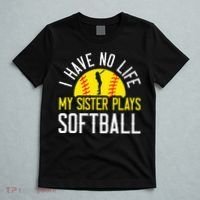 I Have No Life My Sister Plays Softball T-Shirt thumb 5