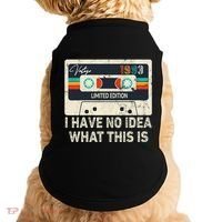 I Have No Idea What This Is Retro Cassette 80s 90s Outfit Doggie Tank thumb 0