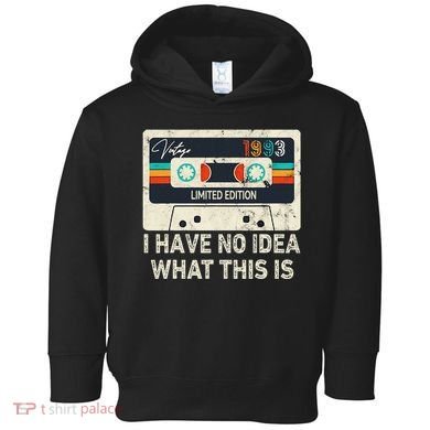 I Have No Idea What This Is Retro Cassette 80s 90s Outfit Toddler Hoodie