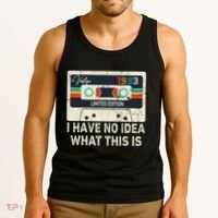 I Have No Idea What This Is Retro Cassette 80s 90s Outfit Tank Top thumb 3