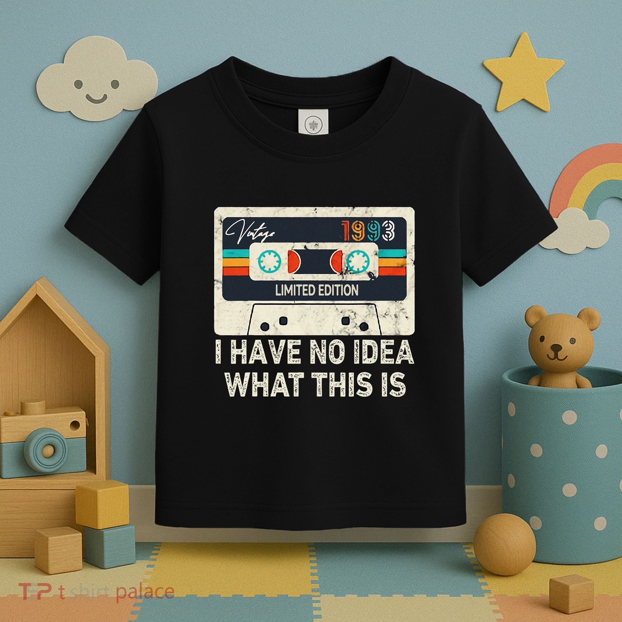 I Have No Idea What This Is Retro Cassette 80s 90s Outfit Toddler T-Shirt