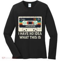 I Have No Idea What This Is Retro Cassette 80s 90s Outfit Women's Long Sleeve Shirt thumb 0