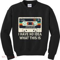 I Have No Idea What This Is Retro Cassette 80s 90s Outfit Kids Sweatshirt thumb 0