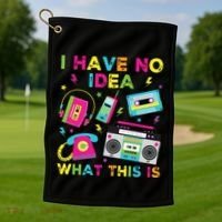 I Have No Idea What This Is 70s 80s 90s Golf Towel thumb 1