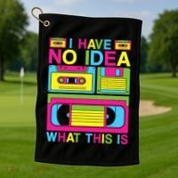 I Have No Idea What This Is 80s 90s Outfit Golf Towel thumb 1