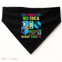 I Have No Idea What This Is 70s 80s 90s Themed Collection USA-Made Doggie Bandana thumb 0