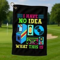 I Have No Idea What This Is 70s 80s 90s Themed Collection Golf Towel thumb 1