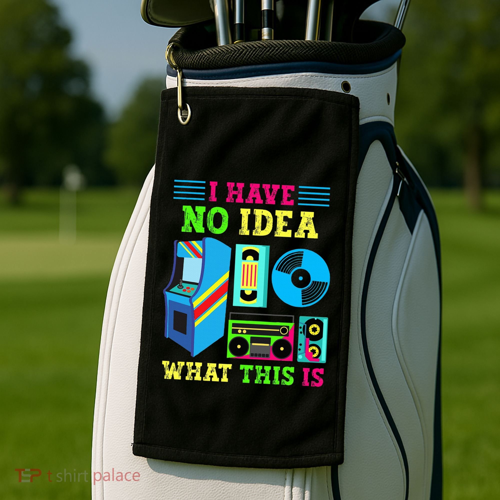 I Have No Idea What This Is 70s 80s 90s Themed Collection Golf Towel