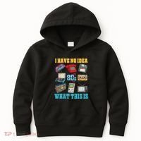 I Have No Idea What This Is 70s 80s 90s Theme Kids Hoodie thumb 0
