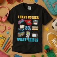 I Have No Idea What This Is 70s 80s 90s Theme Kids T-Shirt thumb 3