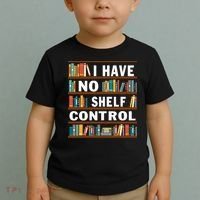 I Have No Shelf Control Funny Library Reading Lovers Toddler T-Shirt thumb 2