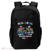 I Have NONVERBAL Autism Awareness , Autism  Backpack thumb 0