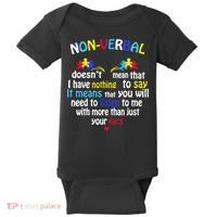 I Have NONVERBAL Autism Awareness , Autism  Baby Bodysuit thumb 0