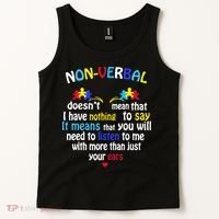 I Have NONVERBAL Autism Awareness , Autism  Tank Top thumb 2