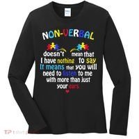 I Have NONVERBAL Autism Awareness , Autism  Women's Long Sleeve Shirt thumb 0
