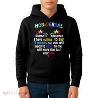 I Have NONVERBAL Autism Awareness , Autism  Kids Hoodie thumb 4