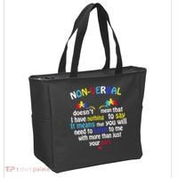 I Have NONVERBAL Autism Awareness , Autism  Tote Bag thumb 2