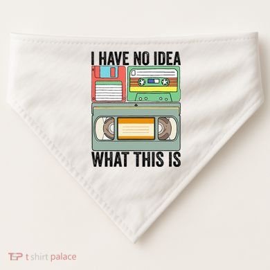 I Have No Idea What This Is 80s 90s Cassette USA-Made Doggie Bandana