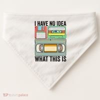 I Have No Idea What This Is 80s 90s Cassette USA-Made Doggie Bandana thumb 0