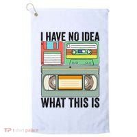 I Have No Idea What This Is 80s 90s Cassette Golf Towel thumb 0