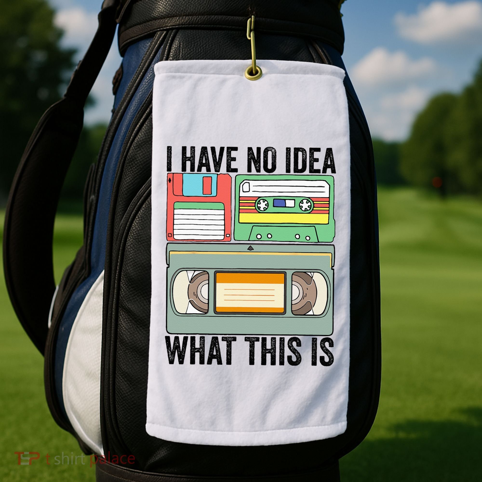 I Have No Idea What This Is 80s 90s Cassette Golf Towel