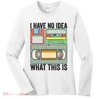 I Have No Idea What This Is 80s 90s Cassette Women's Long Sleeve Shirt thumb 0