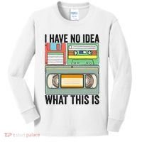 I Have No Idea What This Is 80s 90s Cassette Kids Long Sleeve Shirt thumb 0