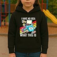I Have No Idea What This Is 70s 80s 90s Theme Outfit Kids Hoodie thumb 3