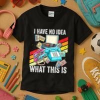 I Have No Idea What This Is 70s 80s 90s Theme Outfit Kids T-Shirt thumb 3