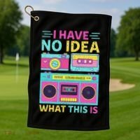 I Have No Idea What This Is Outfit 80s 90s Golf Towel thumb 1