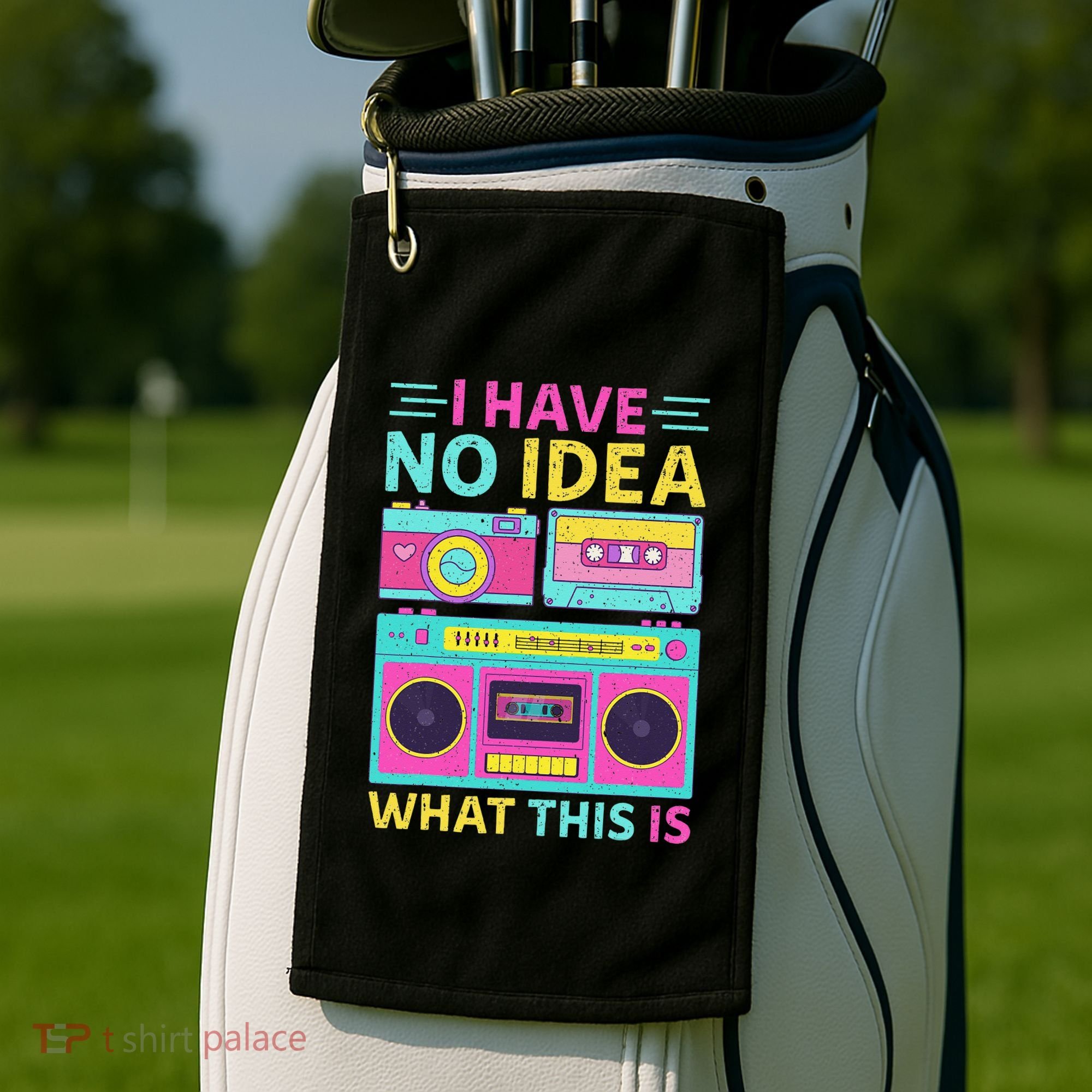 I Have No Idea What This Is Outfit 80s 90s Golf Towel