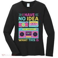 I Have No Idea What This Is Outfit 80s 90s Women's Long Sleeve Shirt thumb 0