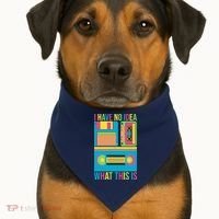 I Have No Idea What This Is Cassette Classic Music USA-Made Doggie Bandana thumb 1