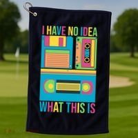 I Have No Idea What This Is Cassette Classic Music Golf Towel thumb 1