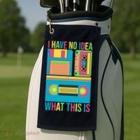 I Have No Idea What This Is Cassette Classic Music Golf Towel thumb 2