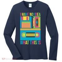 I Have No Idea What This Is Cassette Classic Music Women's Long Sleeve Shirt thumb 0
