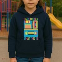 I Have No Idea What This Is Cassette Classic Music Kids Hoodie thumb 3