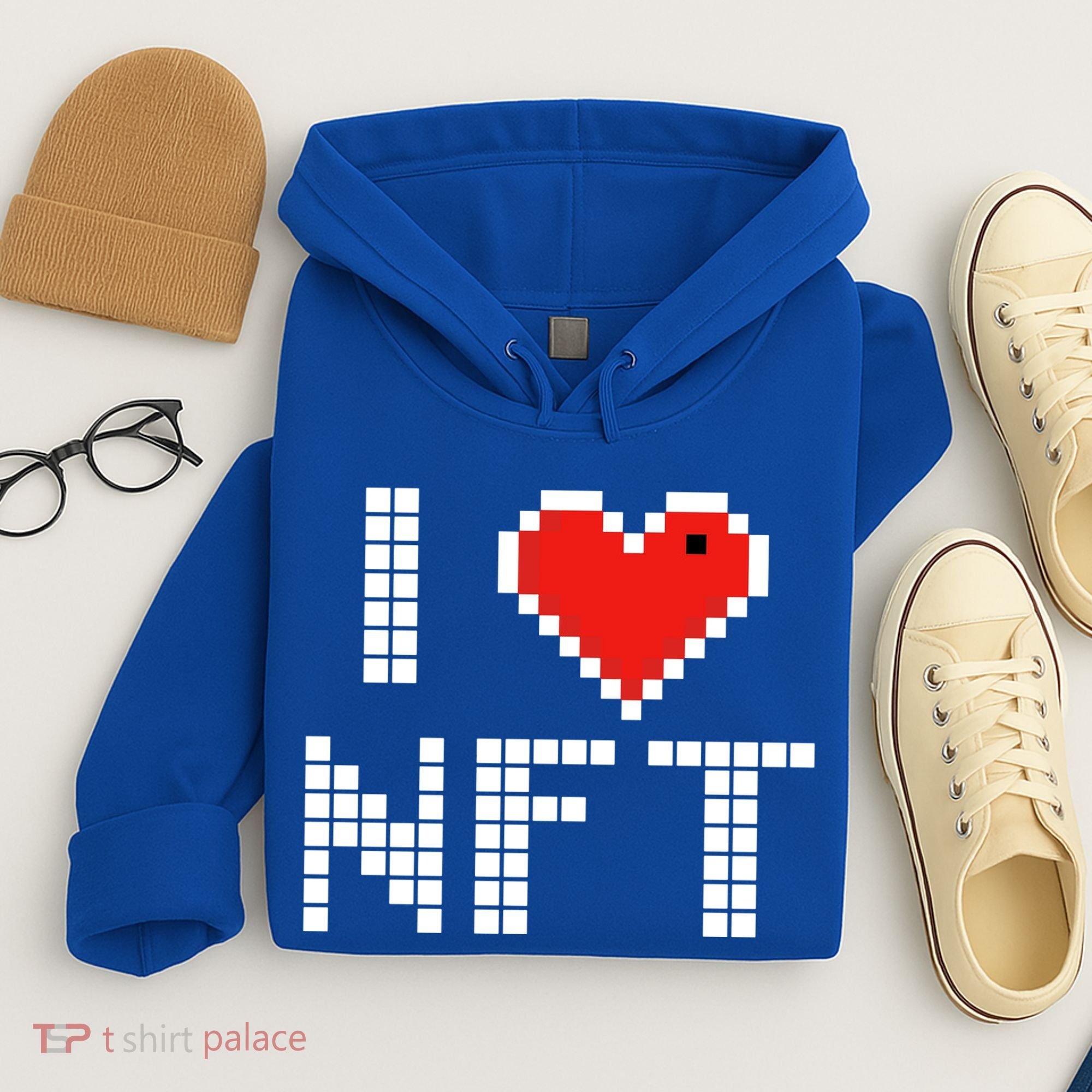 I Heart NFT Pixel Hoodie
