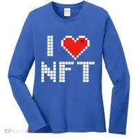 I Heart NFT Pixel Women's Long Sleeve Shirt thumb 0