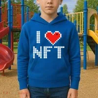 I Heart NFT Pixel Kids Hoodie thumb 2