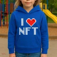 I Heart NFT Pixel Kids Hoodie thumb 3