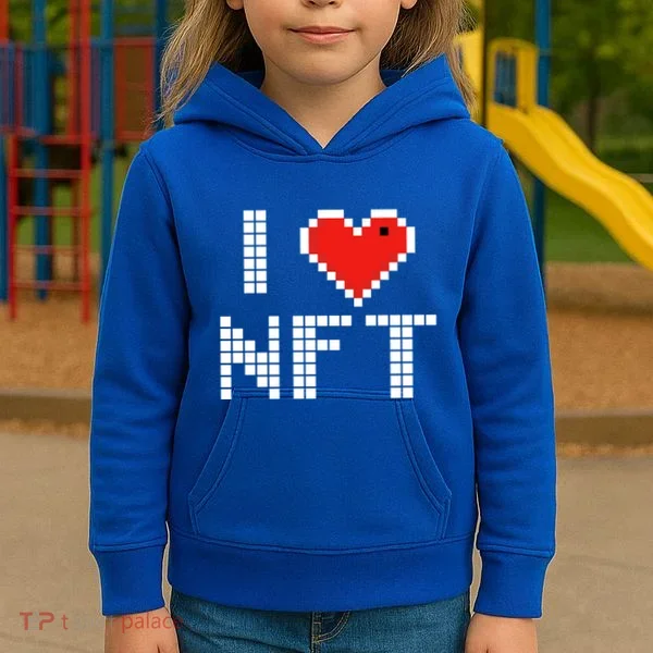 I Heart NFT Pixel Kids Hoodie