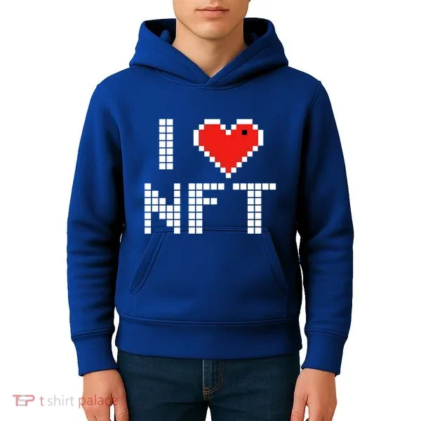 I Heart NFT Pixel Kids Hoodie