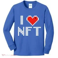 I Heart NFT Pixel Kids Long Sleeve Shirt thumb 0