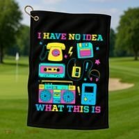 I Have No Idea What This Is 70s 80s 90s Outfit Golf Towel thumb 1