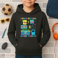 I Have No Idea What This Is 70s 80s 90s Outfit Kids Hoodie thumb 2